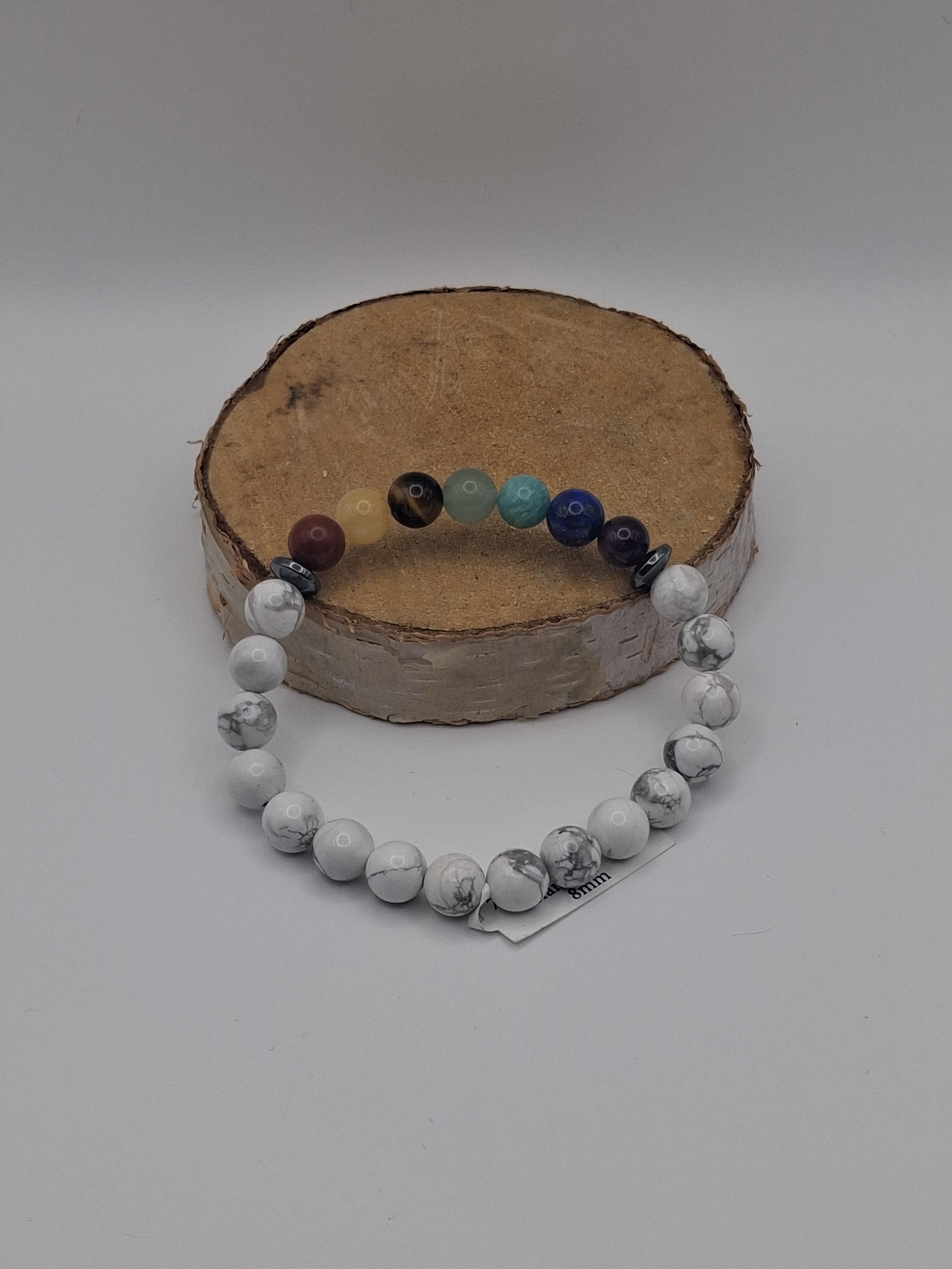 Bracelet 7 Chakras et Howlite