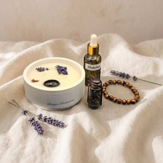 Coffret Protection avec huile rituelle : contenu du coffret, Elixir de Lune